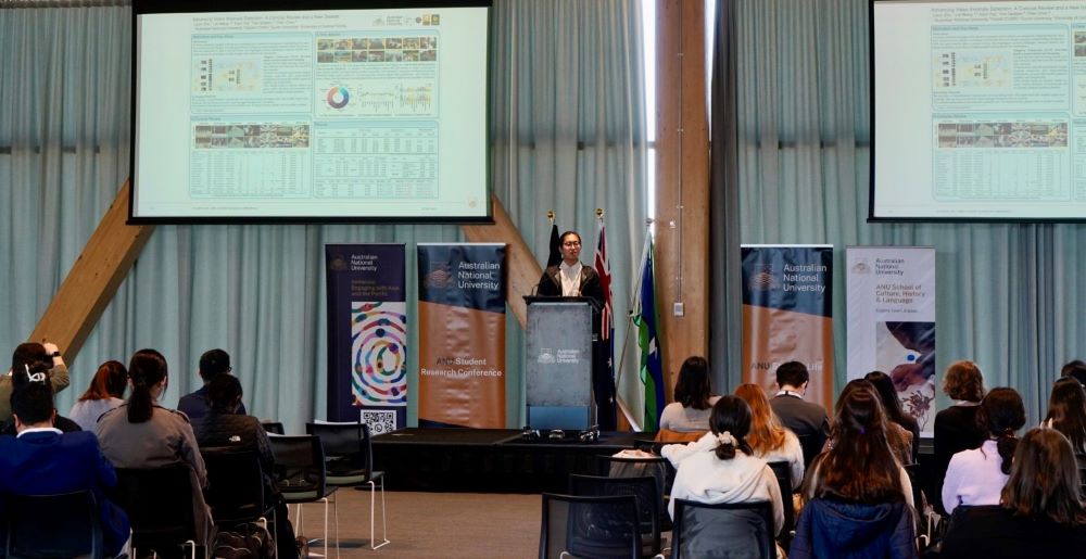 Liyun Zhu at the ANU Student Research Conference. Photo: ANU